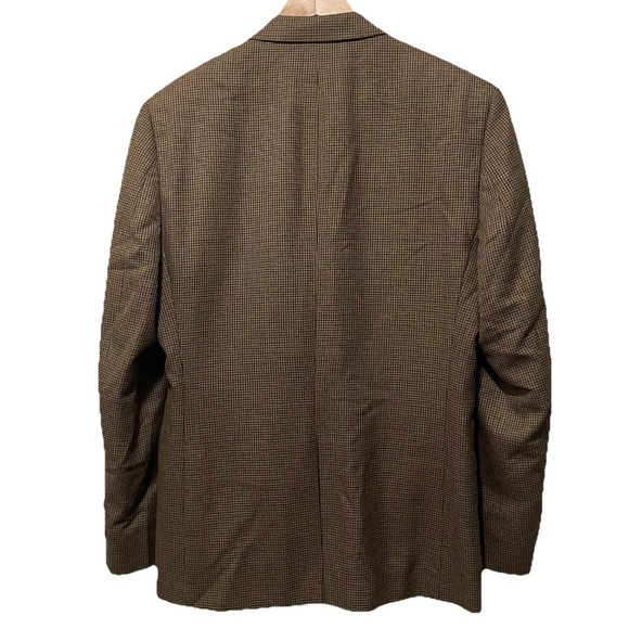 Ralph Lauren Brown Houndstooth Sport Coat Blazer Men’s 40R Classic - Picture 7 of 14